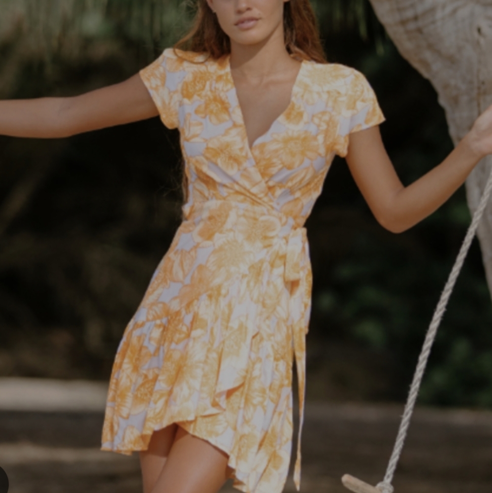 XIX palms sorrento wrap dress
